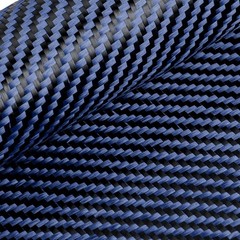 Blue Carbon Fiber Cloth Roll 2×2 Twill Weave 3K/220g Repair 4.9 FT x 12 Inch