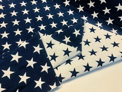 Jacquard Double Face Stars Gobelin Christmas Fabric 55″ wide NAVY BLUE & WHITE