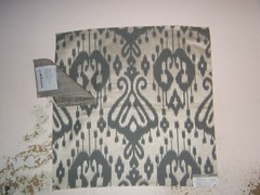 Kravet, Nomad Ikat,Traditional Ikat, Remnant, 25″ W X 24″ L, Color Pewter