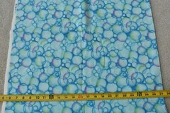 By 1/2 Yd, Turquoise Green Pink Bubbles Quilt Cotton, RJR, Artist’s Touch, P6923