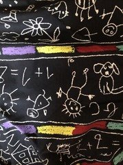 School Chalkboard Teacher print House N Home fabric 54 inches 2.5 yards