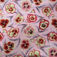 Rowan Quilting Cotton Fabric PHILLIP JACOBS ‘Pansy’ PJ01 15”x 43” Purples