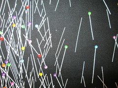 PINS NEEDLES SEWING SEW ITEMS PIN COLORS COTTON FABRIC FQ