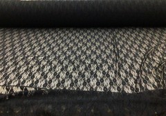 Embroidered Stretch Lace Apparel Fabric Sheer Floral Lattice Black YY114