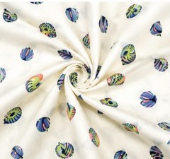 🐚Tula Pink Zuma Sea Shells Aqua Marine FreeSpirit Fabric PWTP121 FQ OOP🐚