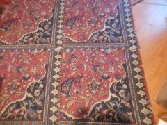 Ralph Lauren POET’S SOCIETY RUG Euro Panels FABRIC (4) 27 1/2″ w X 27″l NEW