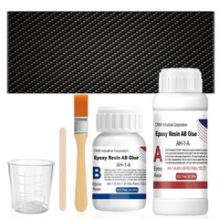 Repair Kit with 8″ Carbon Fiber Cloth, 100g Epoxy Resin, 27g Epoxy Hardener