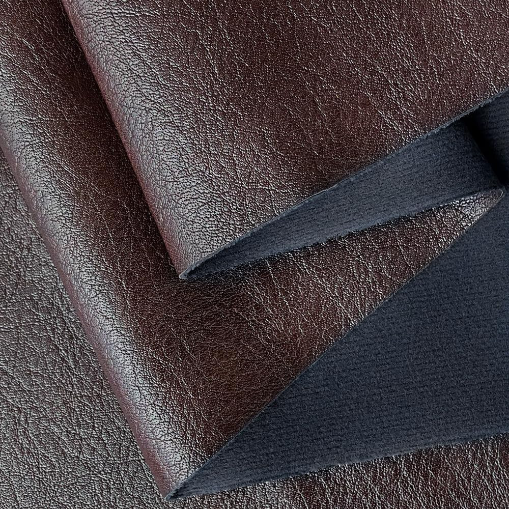 ONEART | Chocolate Faux Leather Fabric by Separated Yard, Marine Vinyl Fabric