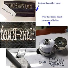 Simthread 2 Bobbin Thread for Sewing and Embroidery 60WT, 1 White 1 Black