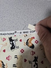 Lot Of 9 Animal Fabric Mix 10.5 Yards Vintage 1992 Cow Horse Cat Chick Lady Bug