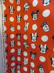 Camelot Fabrics Mickey Mouse & Friends Minnie Goofy Donald Duck VTG 18″X43″