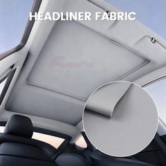 Gray Flat Knit Headliner Fabric Foam Backed for Car Roof Liner Repair 72″x60″