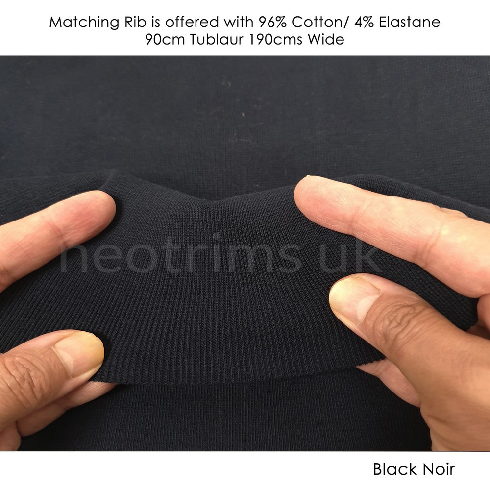 Heavy Knit Rib Ribbing to match French Terry Bullet Sweatshirt Fabric RIB ONLY