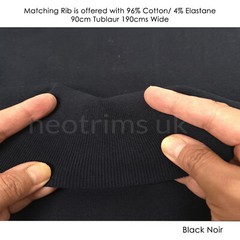 Heavy Knit Rib Ribbing to match French Terry Bullet Sweatshirt Fabric RIB ONLY