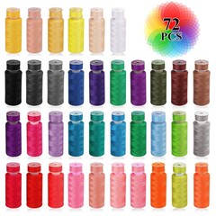 Auvitaya 72pcs Bobbins Sewing Thread Kits, 36 Colors 400 Yards multicolored