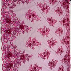 Premium 3D Beaded Lace Fabric – Couture Bridal Dress Material VT-32 by Yard