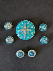 STYLE DOTS JEWELRY–TEAL COLOR—-DOTS-1/30mm–6-12mm