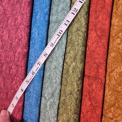Leaves Earth Tones Seasons Cotton Fabric Tonal Blender 6 Yards (1 Yard Each)