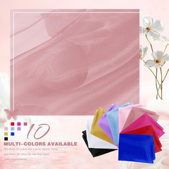 Sheer Organza Fabric by the Yard, 60 Inch Wide Rose Gold Organza Fabric