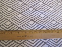 Better Homes & Gardens Cotton Fabric Geometric Fan Gray White Print 2yd x 44