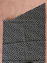 Vintage Fabric Lot Black White Hampton Floral Stripe Daisy Remnants Quilt 9+ YDS