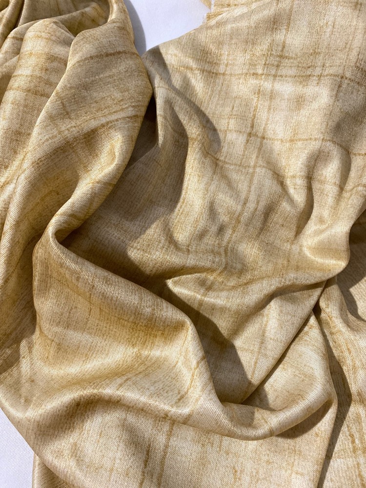 Polyester nylon blend fabric /plaid pattern in golden tan colors 2 yd x 62″