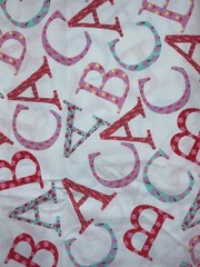 Oh Baby Letters Fabric by Cynthia Rowley Michael Miler CR6158 Cotton 44″ BTY
