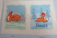 Vintage Walt Disney’s Bambi Fabric Panel Book Quilt New