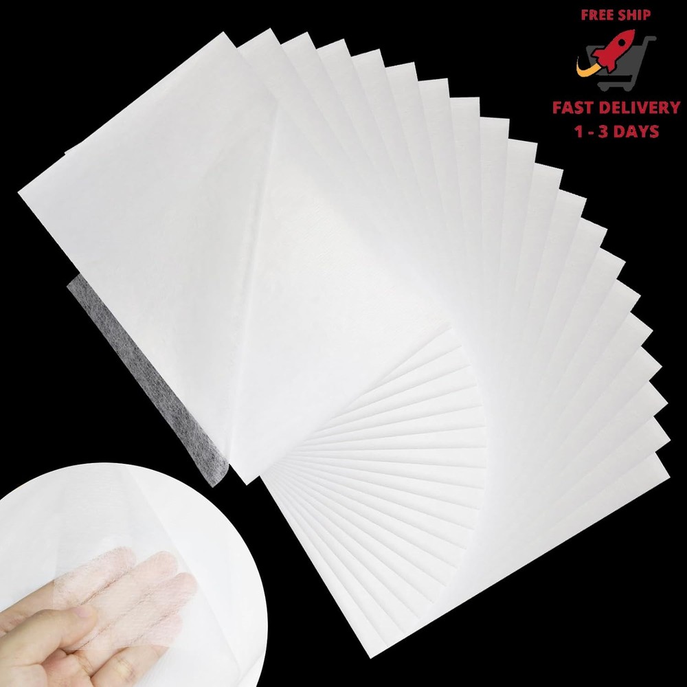 20 hojas de cinta termoadhesiva de 20 x 30 cm para apliques de tela