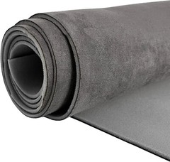 96” x 60” Dark Gray Suede Headliner Fabric for Car Roof Replacement