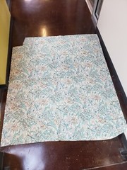 Decorator Fabric, Vibtage Floral Hibiscus Iris Lily 80s 66×66 Inches