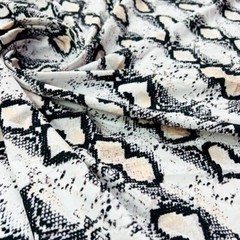 Animal Print Snake Spandex Fabric 4-way Stretch 60″wide by the Yard for Swimwear