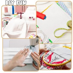 40 PCS 20×20 inch White Cotton Fabric Squares Quilting Patchwork Bundles
