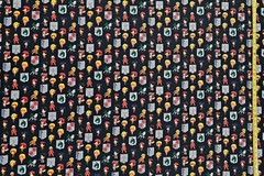 ATTACK ON TITAN CHIBI BLACK ANIME 1 YARD FABRIC ( 36″ X 58″ ) BRAND NEW