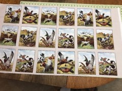 Elizabeth’s Studio “Sports Afield” Bird Hunting In Cream Panel Fabric Blocks