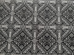 Fabric Flower Geometrical pattern Black & White Jo Ann 44”x 36”777