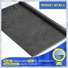 Carbon Fiber Sheet 2×2 Twill Weave-3k/220g
