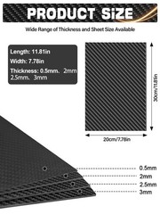 2PCS 100% 3K Carbon Fiber Sheet Carbon Fiber Plate Carbon Fiber Laminate Plat…