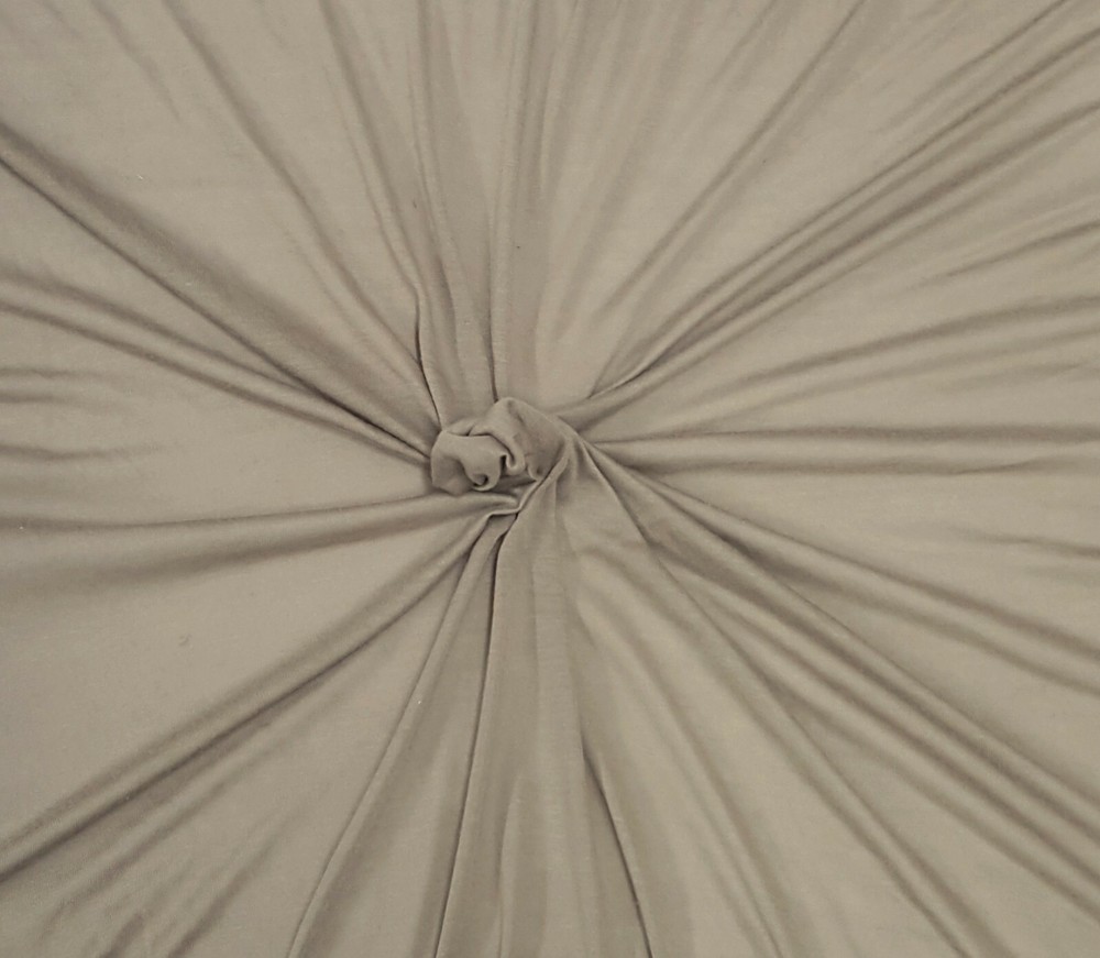 Silk Modal Fabric Jersey Knit by the Yard Taupe #1 9/18
