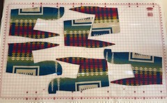 New Pendleton Wool blanket fabric remnants – Century Harding – appx 2.5 lb.