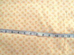 1 yd 100% Cotton Fabric Light Golden Yellow with Darker Seashells All Over