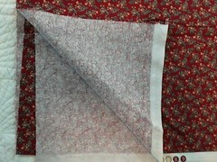 Touch of Baltimore Cotton Fabric 44×40″ Red Floral Calico for Henry Glass 8186