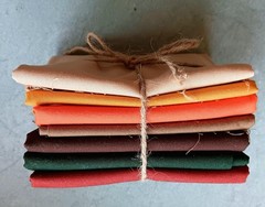 LOT (7) 1/2 YARD CUTS OF SOLID FALL COLORS 100% COTTON FABRIC