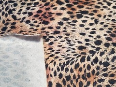 Transfertex Fashion Design Leopard Animal Print Stretch Velour Fabric 1y x 56″