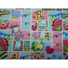 New Shopkins Cotton Fabric by the Yard (1 Yard – 36″ X 44″ Pre-Cut) Crafts Sew