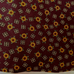 2 Item Lot Fabrics Sunflowers by Cranston & 1 Button Pattern Quilting