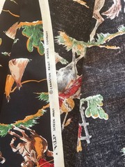 Cowboys And Indians Fabric 2 yd X 44”w Rodeo Western Cowboy Horse Nos/ Clean