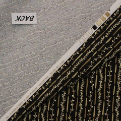 DI LEWIS CHEN BLACK BEIGE FLORAL VINE GEOMETRIC MULTIPURPOSE FABRIC BY YARD 54″W