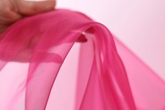 Fuchsia Crystal Organza Fabric by the Yard, Sheer Organza for Costumes and Decor
