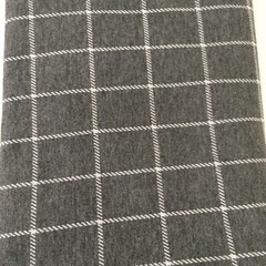 Gray stretch sweatshirt grid print knit fabric 32 x 63 in – mid to heavy weight